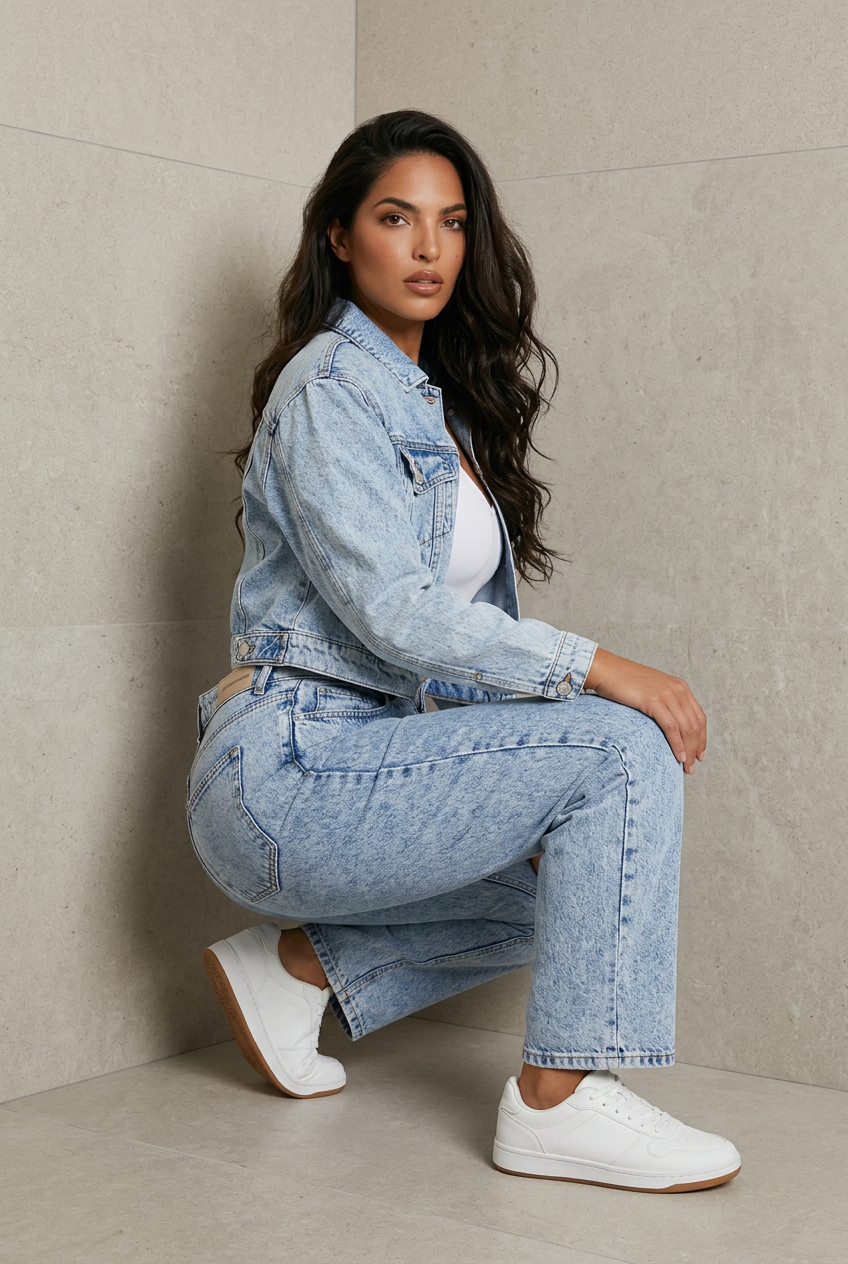 Light Acid Wash Blue