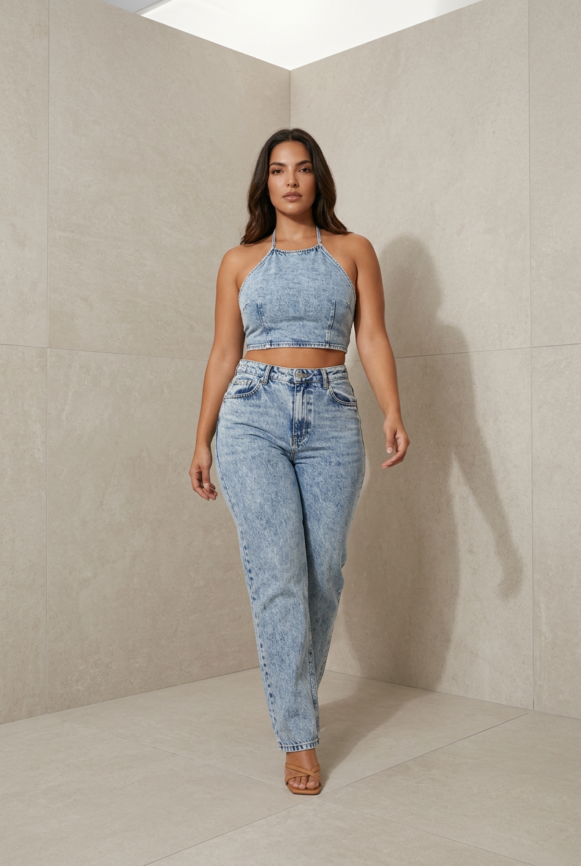 Light Acid Wash Blue